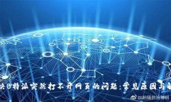 如何解决B特派突然打不开