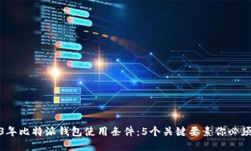 2023年比特派钱包使用条件：5个关键要素你必须知道