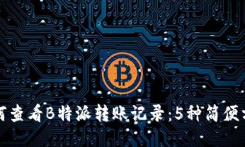 如何查看B特派转账记录：5种简便方法